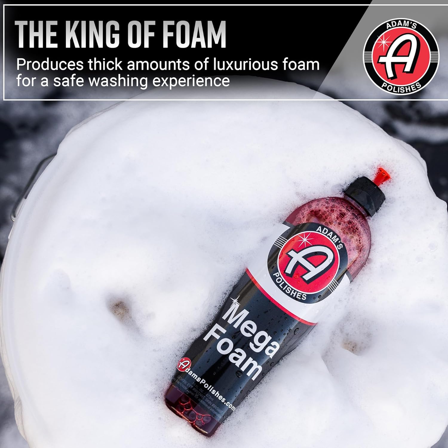 Adam’s Mega Foam Car Wash Soap (Gallon) – pH Neutral, Ultra Concentrated for Foam Cannon, Foaming Spray Gun, or Bucket – Safe for Wax, Sealants & Ceramic Coating – High Suds Car Cleaner - Image 3
