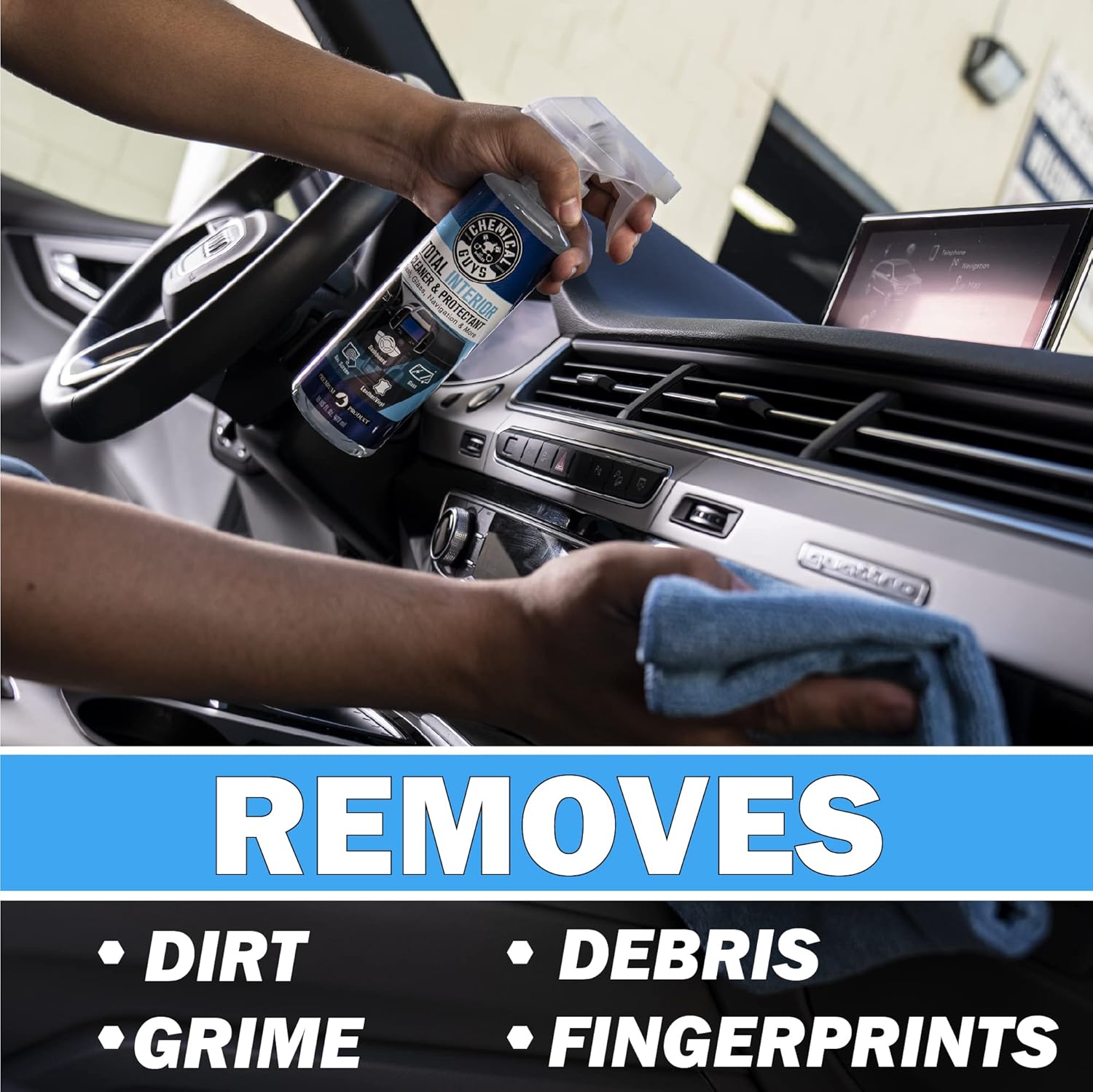 Chemical Guys Total Interior Cleaner & Protectant – Chemical Guys Interior Cleaner, Cleans & Protects Leather, Vinyl, Plastic, Rubber, Glass with a Streak-Free Finish — 16 Fl Oz (Pack of 2) - Image 5