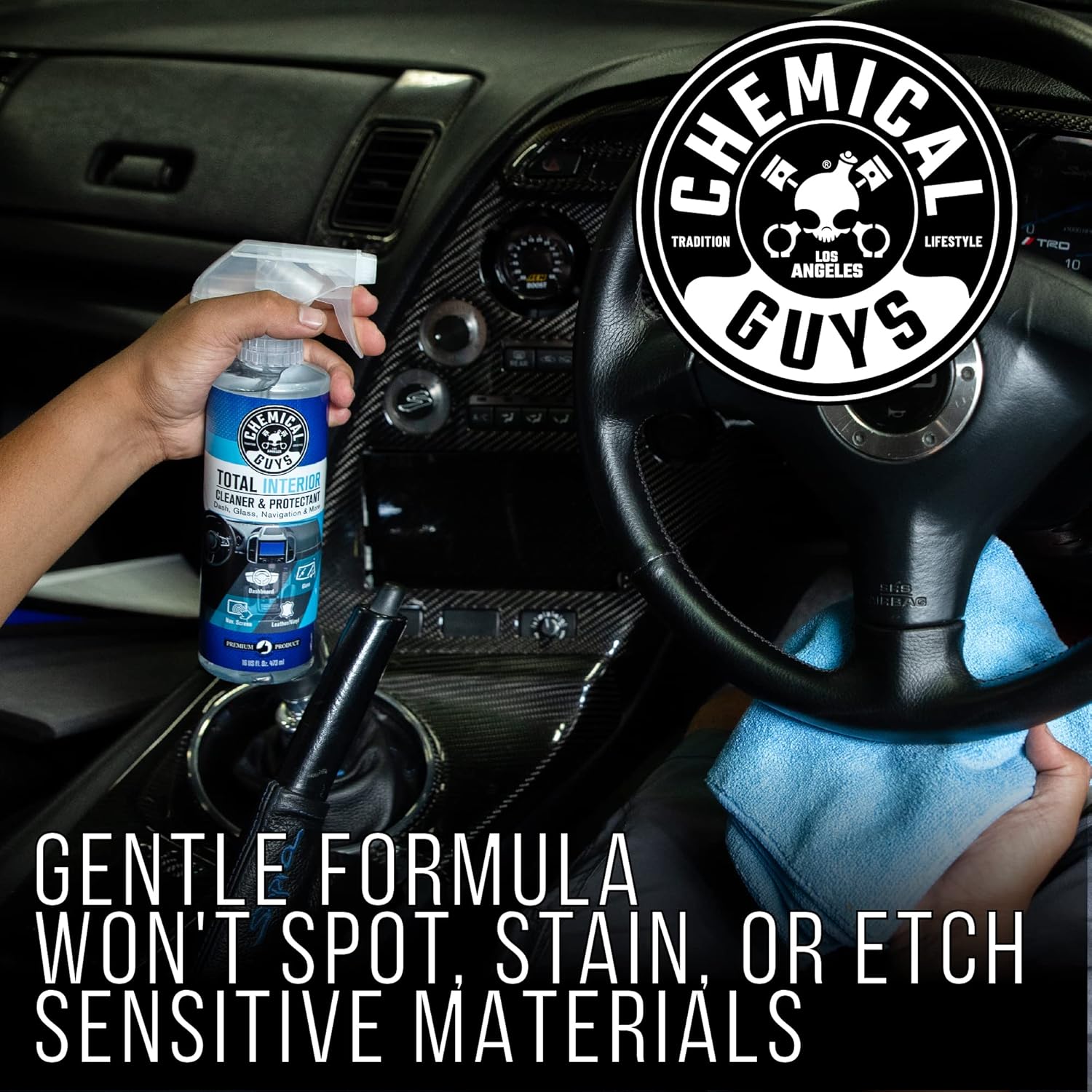 Chemical Guys Total Interior Cleaner & Protectant – Chemical Guys Interior Cleaner, Cleans & Protects Leather, Vinyl, Plastic, Rubber, Glass with a Streak-Free Finish — 16 Fl Oz (Pack of 2) - Image 6