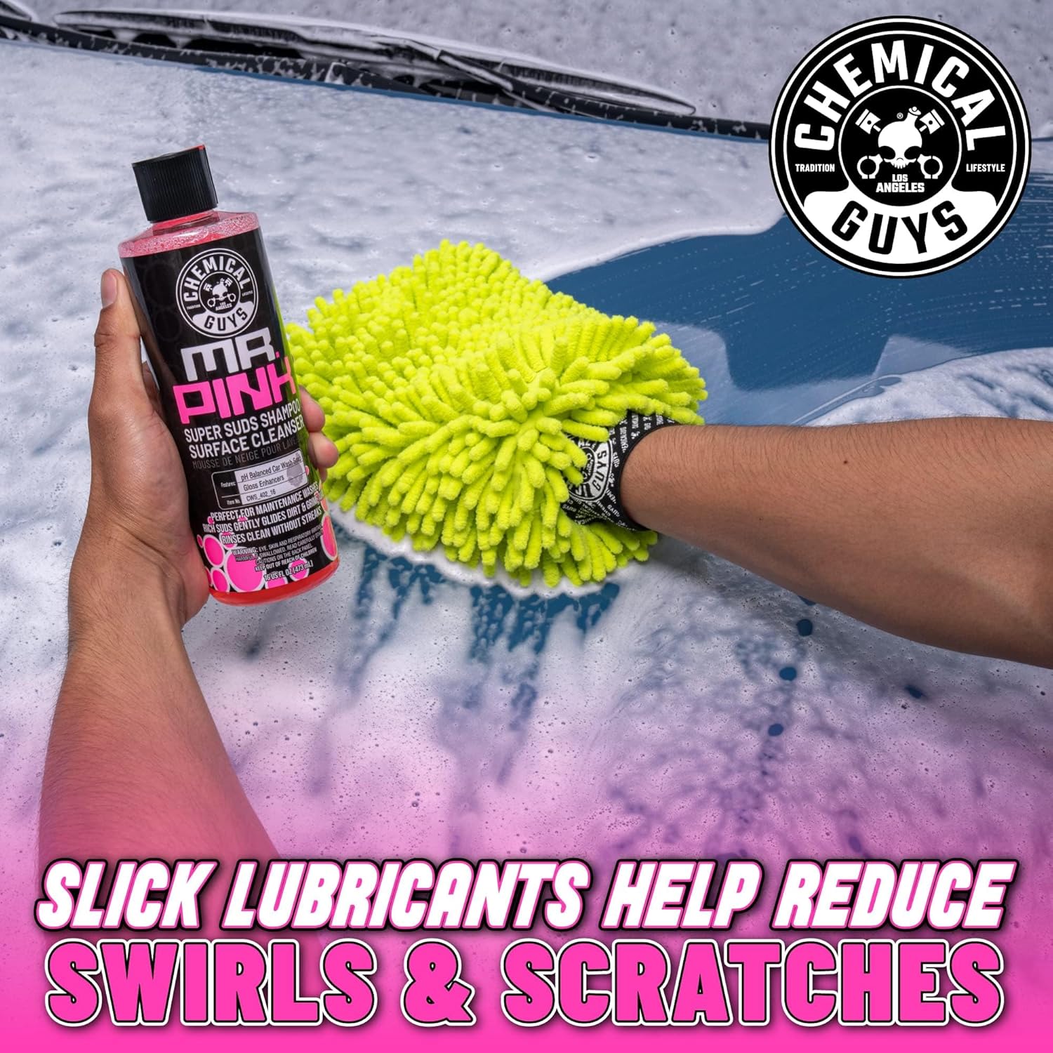 Chemical Guys Mr. Pink Car Wash Soap - 16 oz Super Suds Foaming Car Wash Soap for Cannon, Blaster, or Bucket Washing - pH Balanced, Safe on Wax, Sealant, Ceramic, and Clear Coat Finishes - Image 6