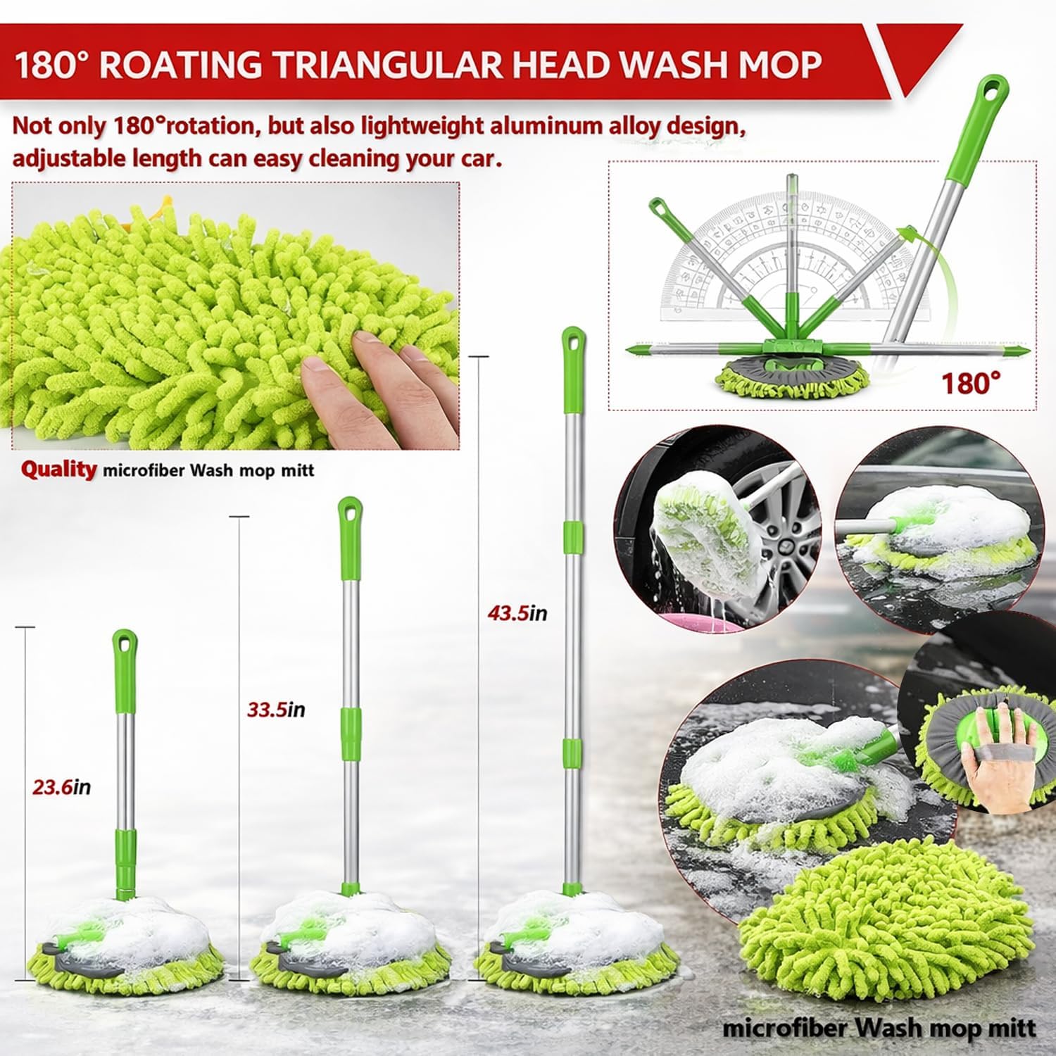 GASLIKE 63PCS Car Wash Cleaning Kit,Car Wash Brush with Long Handle,Car Detailing Kit with Foam Gun,Car Cleaning Supplies,Handheld Vacuum, Car Detailing Kit (63PCS) - Image 3