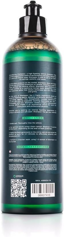 Armour Detail Supply Shampoo+ High-Foaming pH Neutral Shampoo, Professional Automotive Cleaning, Compatible with Foam Cannons or Bucket Washes - 16oz Bottle - Image 2