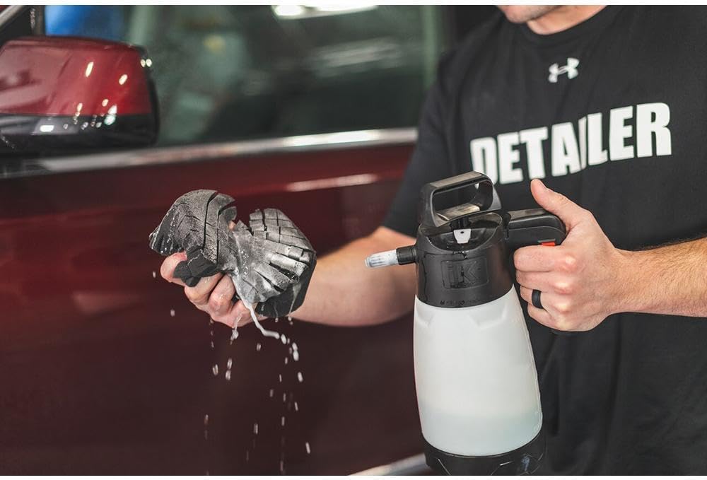 The Rag Company - Ultra Safe Sponge - Latest Foam Technology Safe for All Types of Paint and Wheel Finishes - Easy-to-Hold Ergonomic Grip for Wash Bucket and Rinseless Washing - Dark Grey - Image 2