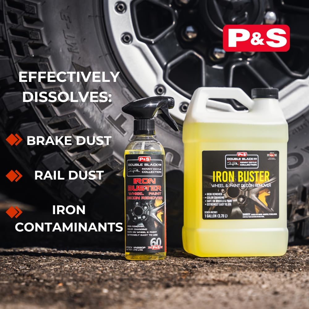 P & S Professional Detail Products Iron Buster Wheel & Paint Decon Remover - pH Balanced, Safe on Alloy, Chrome, Steel & Aluminum Wheels - 16 oz Spray - Image 4