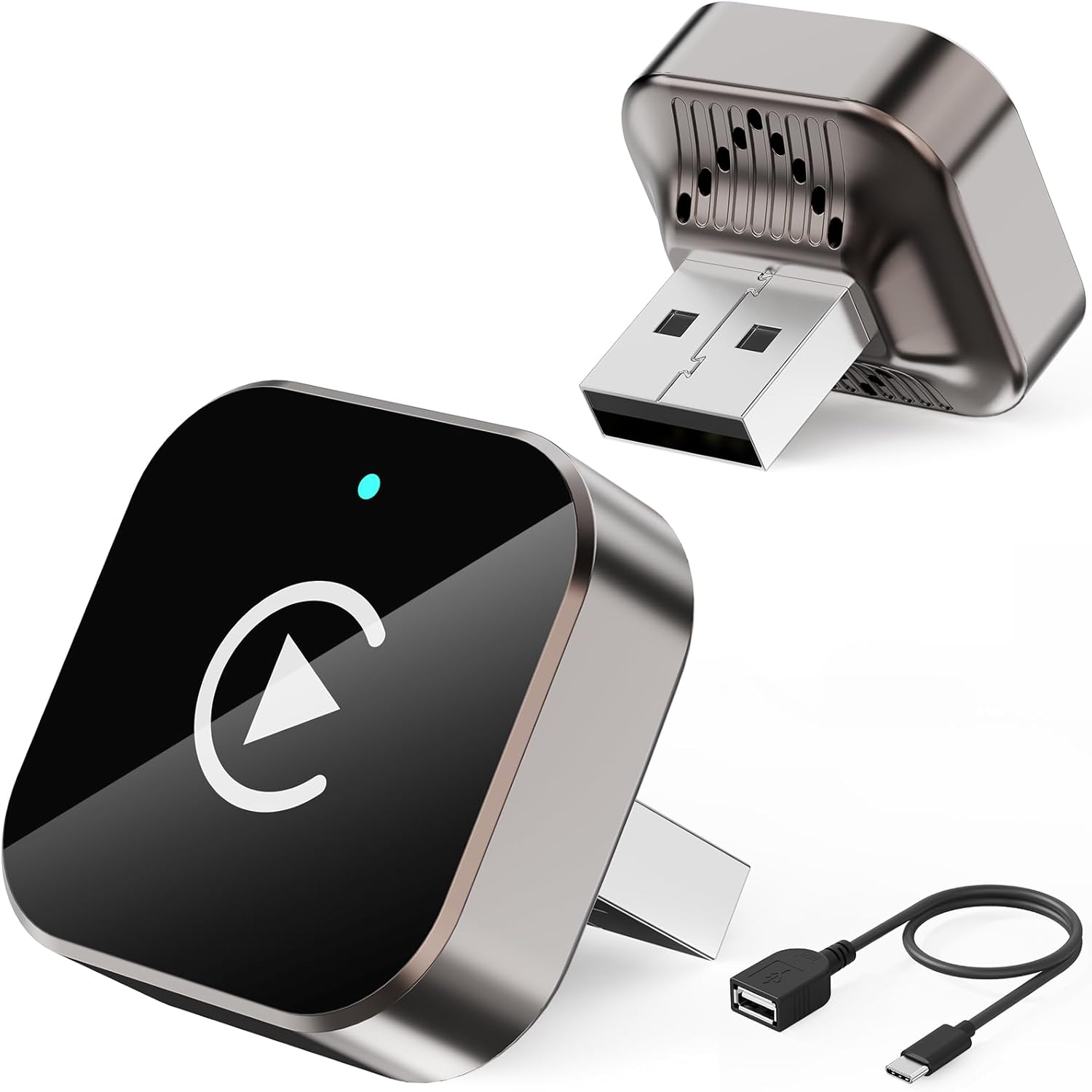 (2026 Upgraded) Wireless CarPlay Adapter for Apple iPhone&Android, Small Size,Plug and Play,Fast and Stable Connection Wireless Adapter for CarPlay&Android-No Latency to Screen(Black)