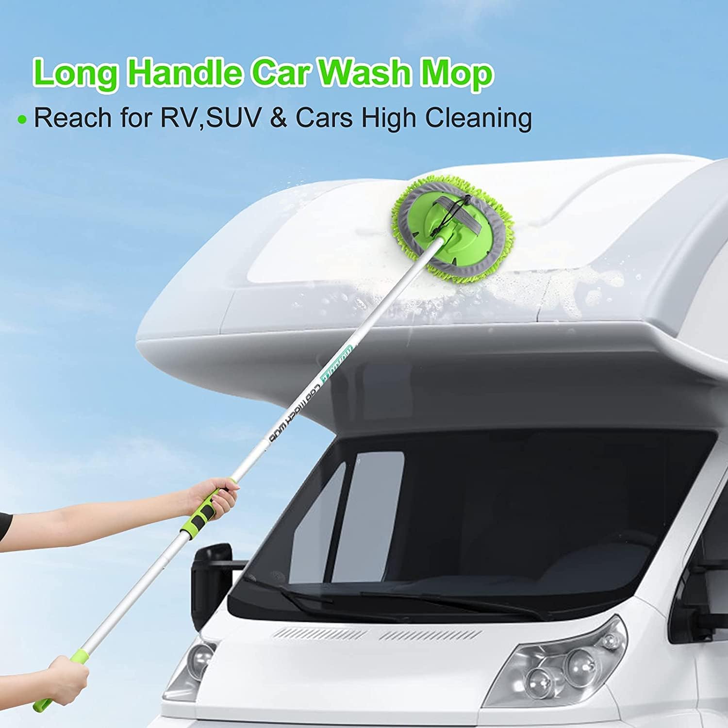 Wontolf Car Wash Kit, Car Cleaning Kit with Long Handle Car Wash Brush, Car Wash Soap, Interior Cleaner, Wheel Cleaner, Window Squeegee, Car Interior Detailing Kit for Cars Trucks RVs SUVs - Image 2