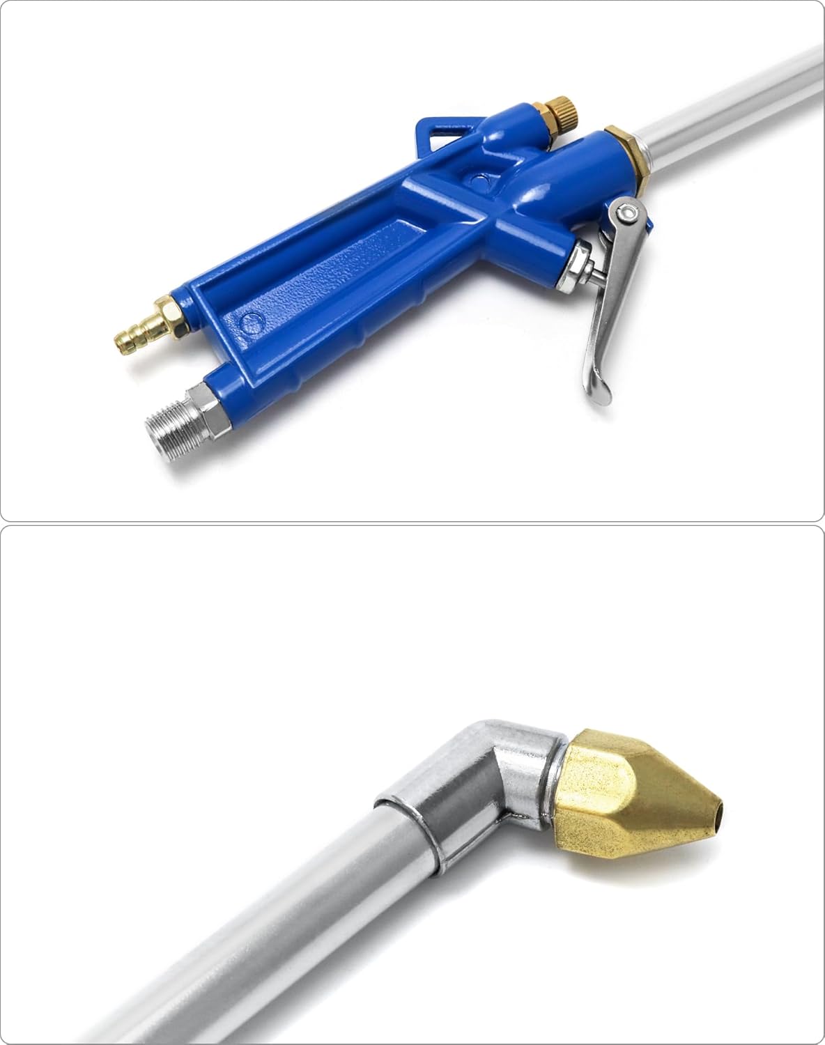 QWORK 2 Set Air Blow Gun Pneumatic Engine Cleaning Gun with 4Ft Hose, Cleaning Degreaser Sprayer Tool - Image 3