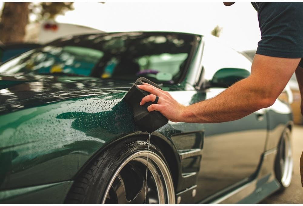 The Rag Company - Ultra Safe Sponge - Latest Foam Technology Safe for All Types of Paint and Wheel Finishes - Easy-to-Hold Ergonomic Grip for Wash Bucket and Rinseless Washing - Dark Grey - Image 3