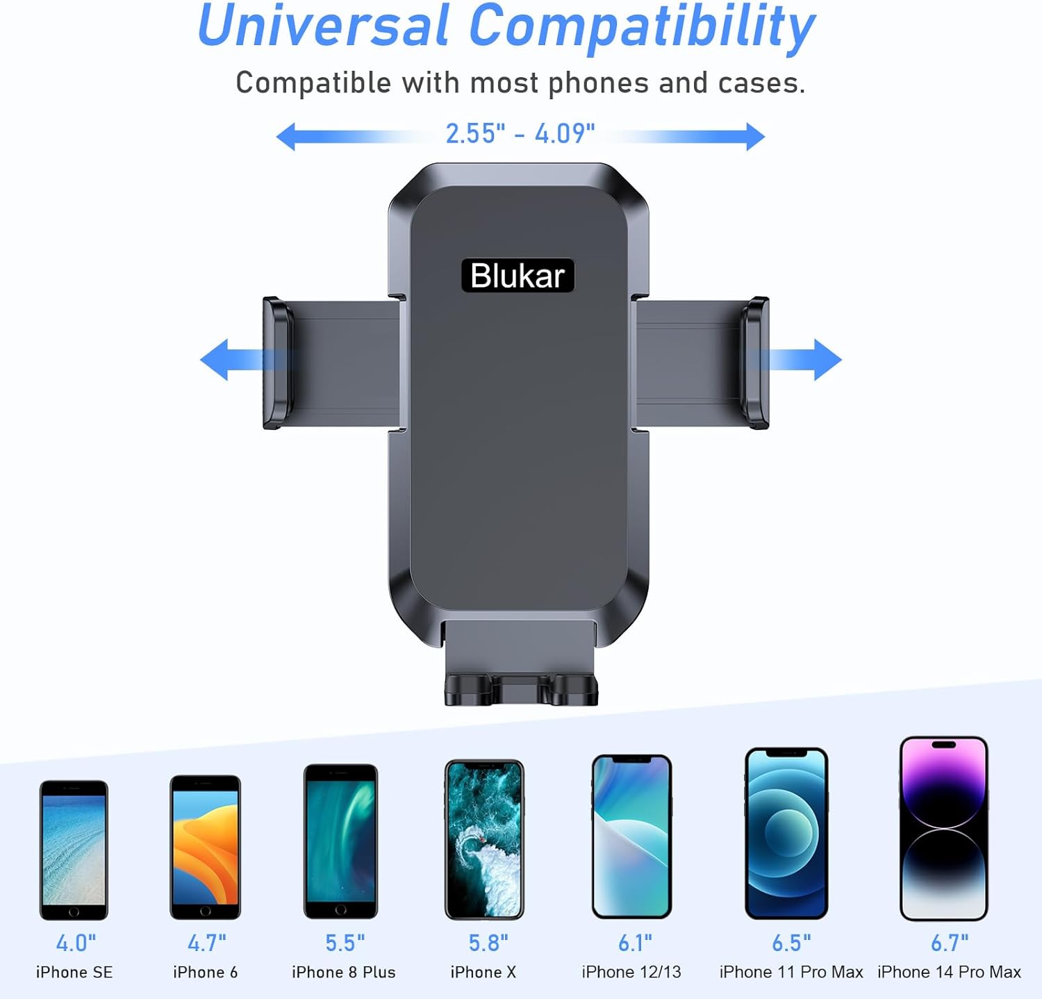 Blukar Car Phone Holder Mount, Super Stable Air Vent Cell Phone Car Mount with 2025 Metal Hook Clip, 360° Rotation,One Button Release for iPhone, Galaxy, Google, and All Other Smartphones - Image 7
