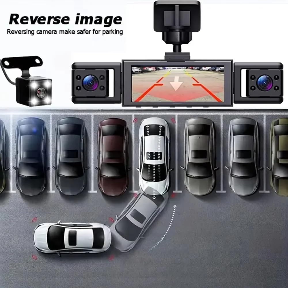 Dash Camera for Car Dash Cam Front Rear Left Right 4-Channel Dashcam 2K Full HD, 360° All-Round Protection, Car Security Video Recording, Night Vision, G-Sensor, Loop Recording - Image 3