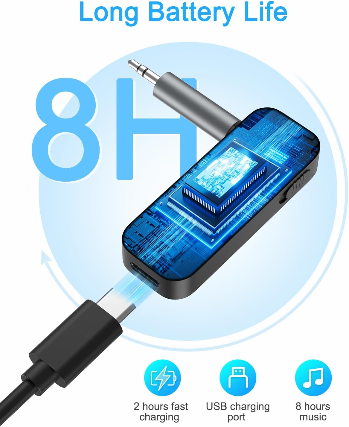 (Upgraded) Ankilo Aux Bluetooth 5.4 Adapter for Car, 2 in 1 Bluetooth Receiver Transmitter, Suitable for Cars, TV, Speakers, Stereo Systems and Headphones - Image 5