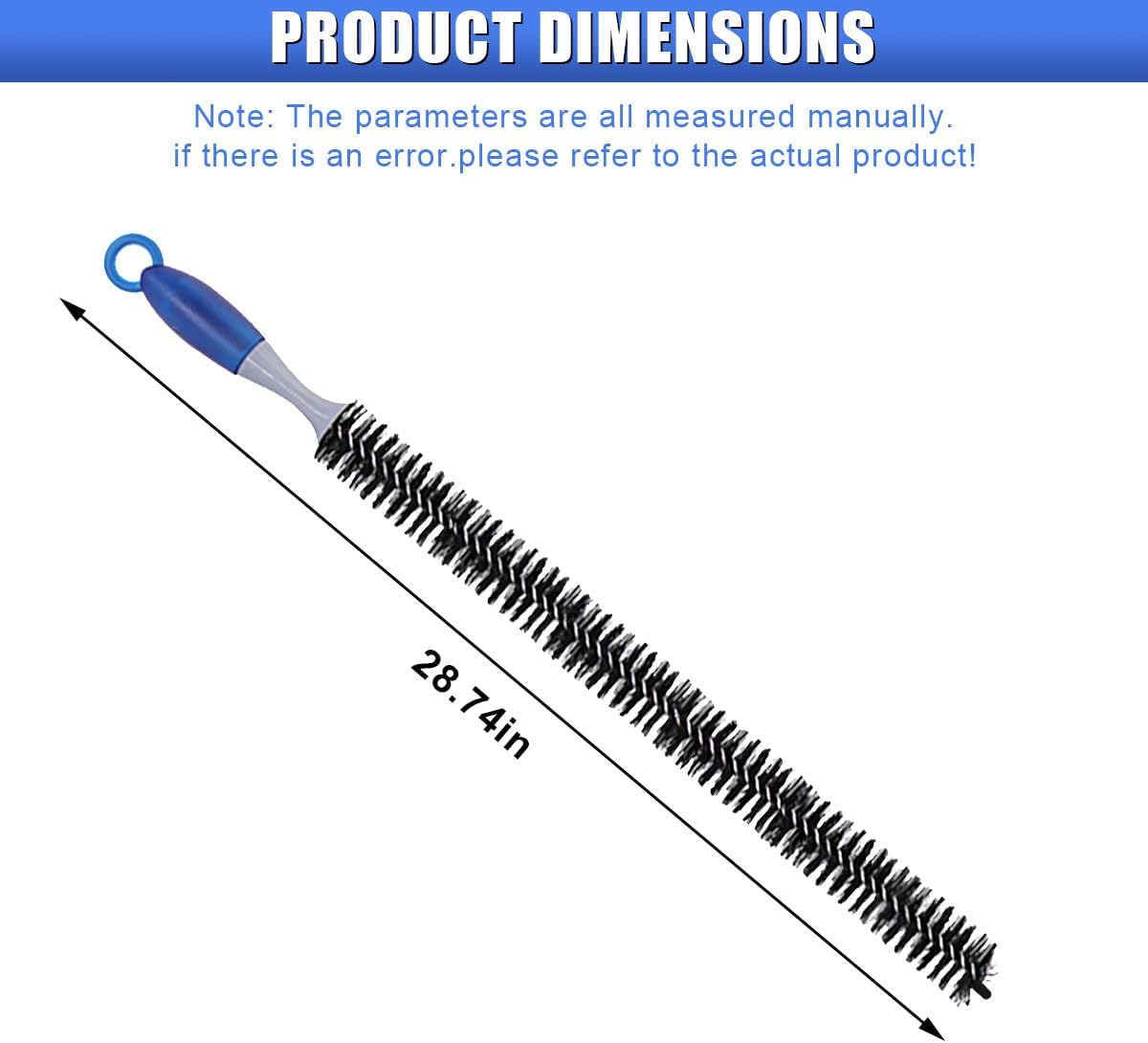 Long Handle Car Engine Cleaning Brush, Hard Bristle Automotive Wash Brushes, Flexible Bendable Vehicle Detailing Brush for Car Radiator Dryer Vent, Engine Oil Residue (2PCS) - Image 2