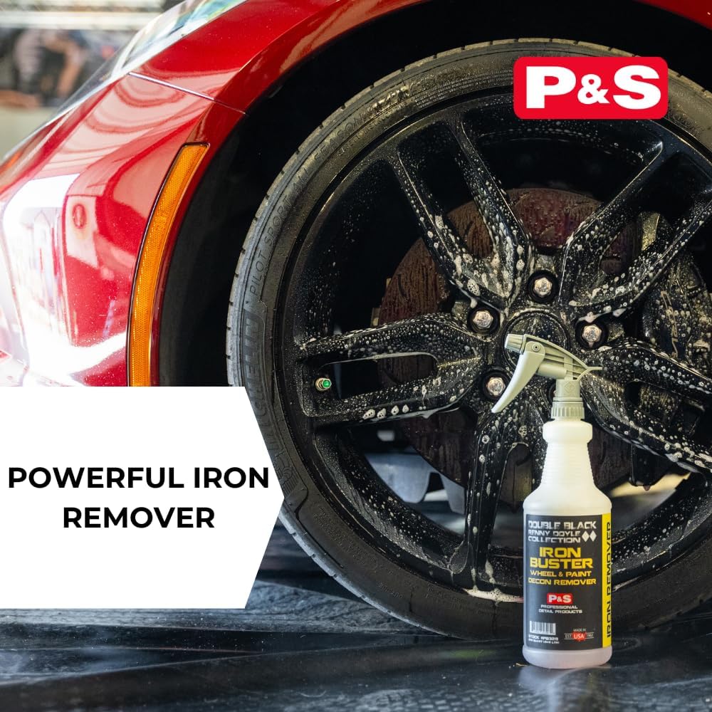 P & S Professional Detail Products Iron Buster Wheel & Paint Decon Remover - pH Balanced, Safe on Alloy, Chrome, Steel & Aluminum Wheels - 16 oz Spray - Image 2