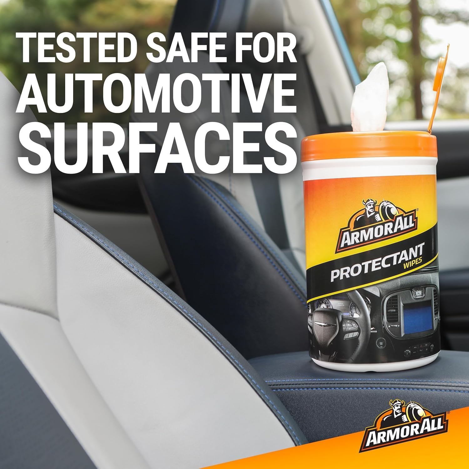 Armor All Car Interior Protectant Wipes, 90 Count Canister, UV Protectant for Vinyl, Rubber, Plastic, Trim and Dashboards - Image 6