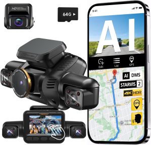 HUPEJOS AI 4K Dash Cam Front and Re...