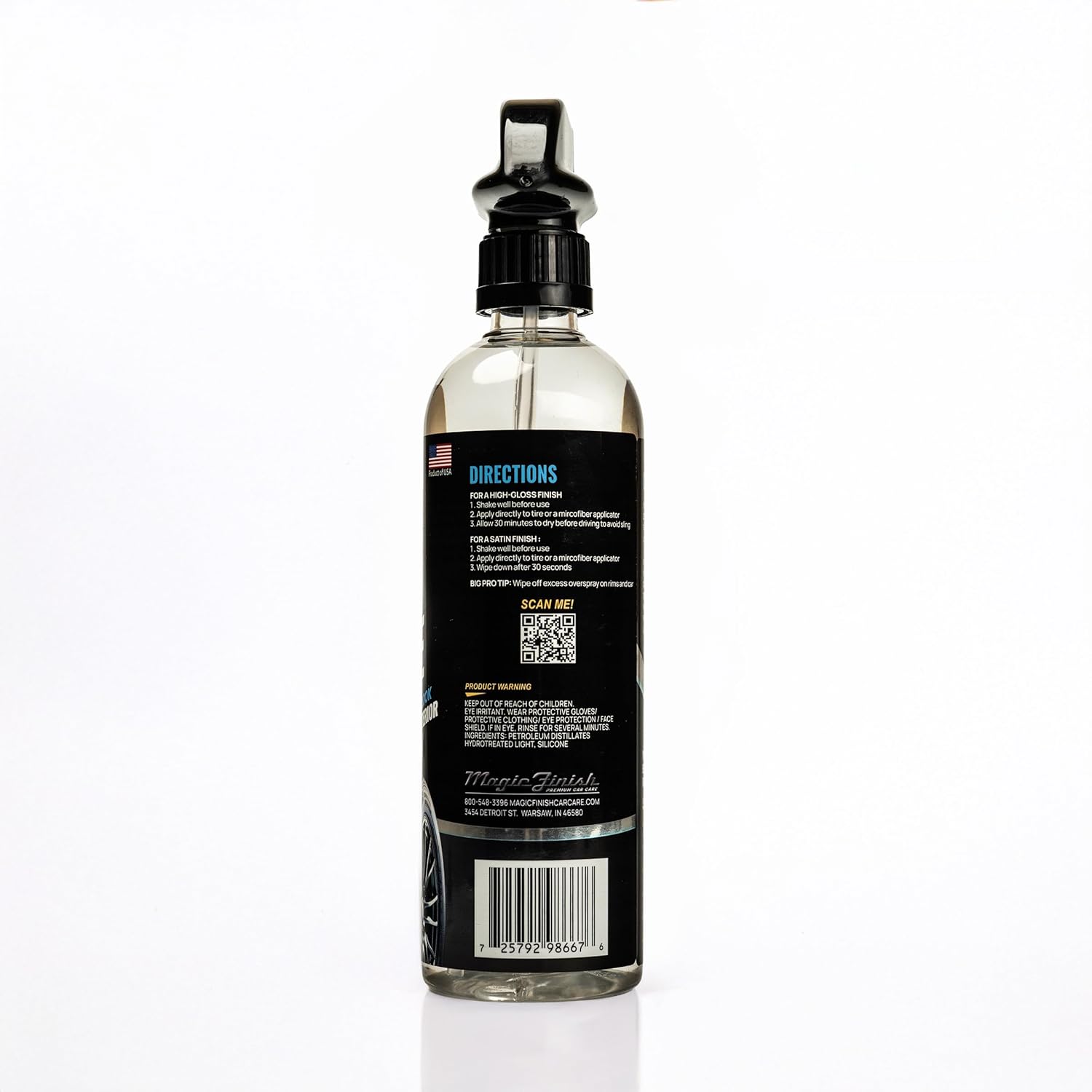 Magic Finish Tire Shine (16 fl oz) – Silicone-Based Tire Dressing for Long-Lasting Wet Look – High-Gloss Car Cleaning Supplies for Pro Detailing Results - Image 7
