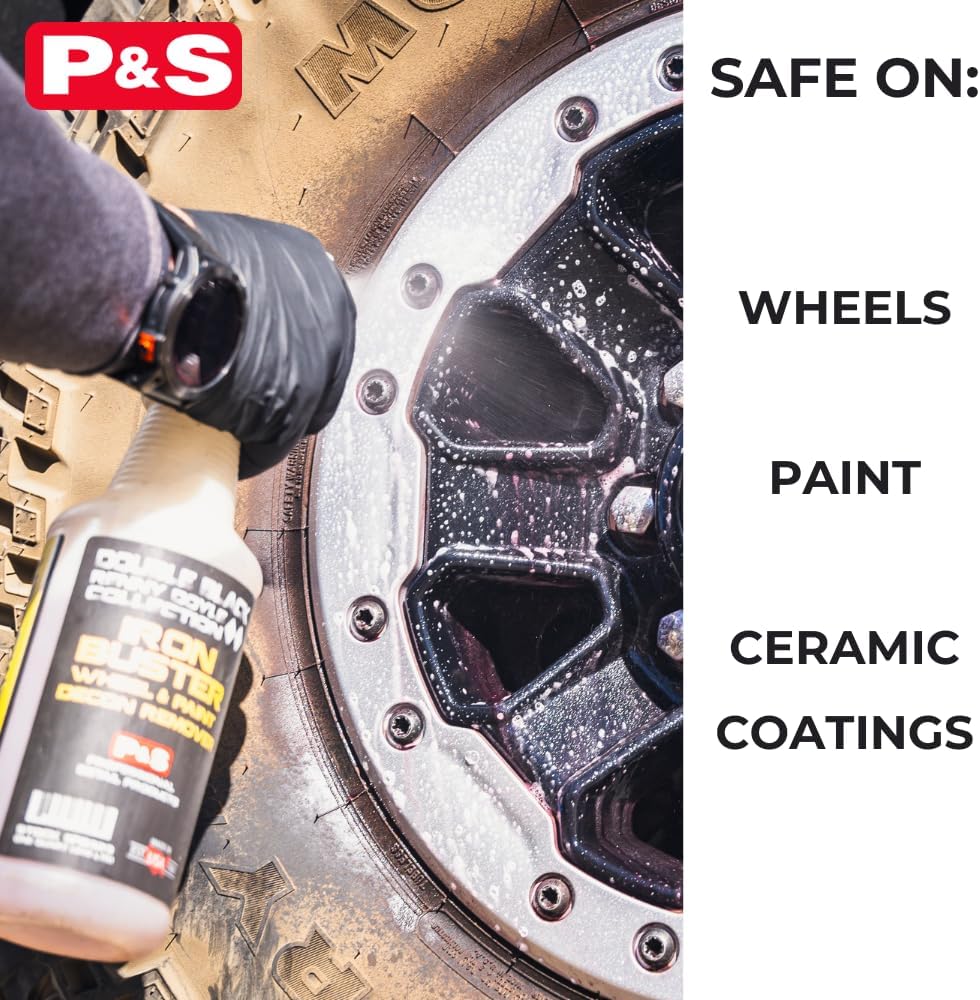 P & S Professional Detail Products Iron Buster Wheel & Paint Decon Remover - pH Balanced, Safe on Alloy, Chrome, Steel & Aluminum Wheels - 16 oz Spray - Image 3