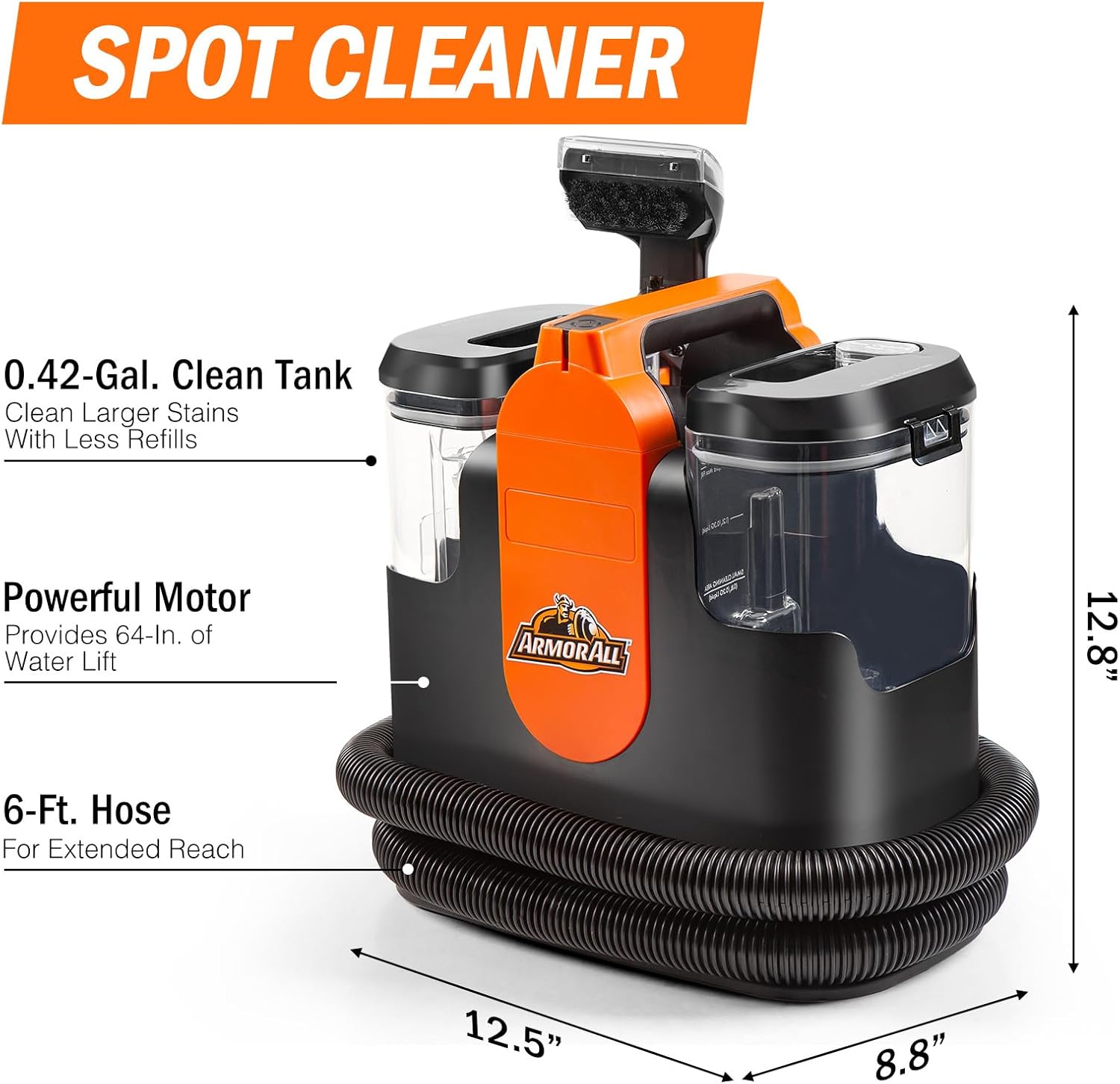 Armor All SCC301 0901 Upholstery & Carpet Cleaner, Car and Auto Detailer with Tools for Pets, Area Rugs and Couches - Image 3