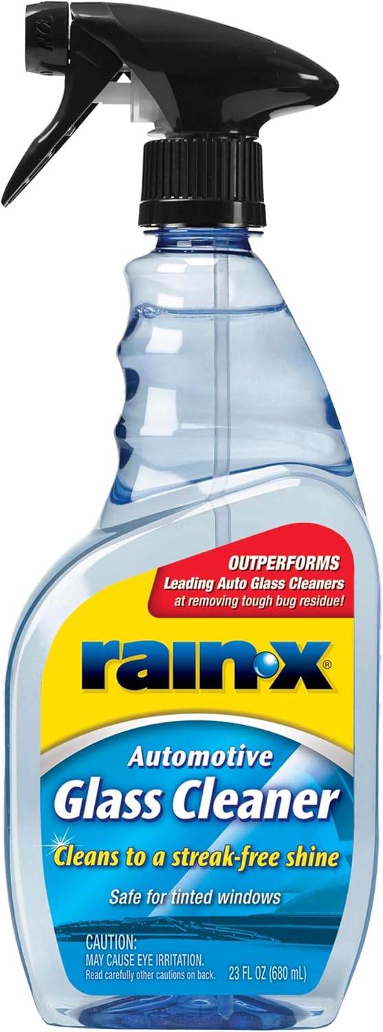 Rain-X RainX 630018 Glass Cleaner, Concentrated Streak-Free Formula for Car Windows, Windshield & Mirrors, Removes Bug Residue, Road Grime & Smoke Film - 23 Fl Oz
