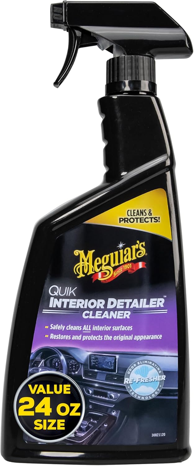 Meguiar's Quik Interior Detailer Cleaner, Quick Detailer Spray Cleans And Refresh Car Interiors, Use On Plastics, Leather & Rubber, Dashboards, Trim In Cars, Trucks & Suvs - 24 Oz Spray Bottle - Image 3