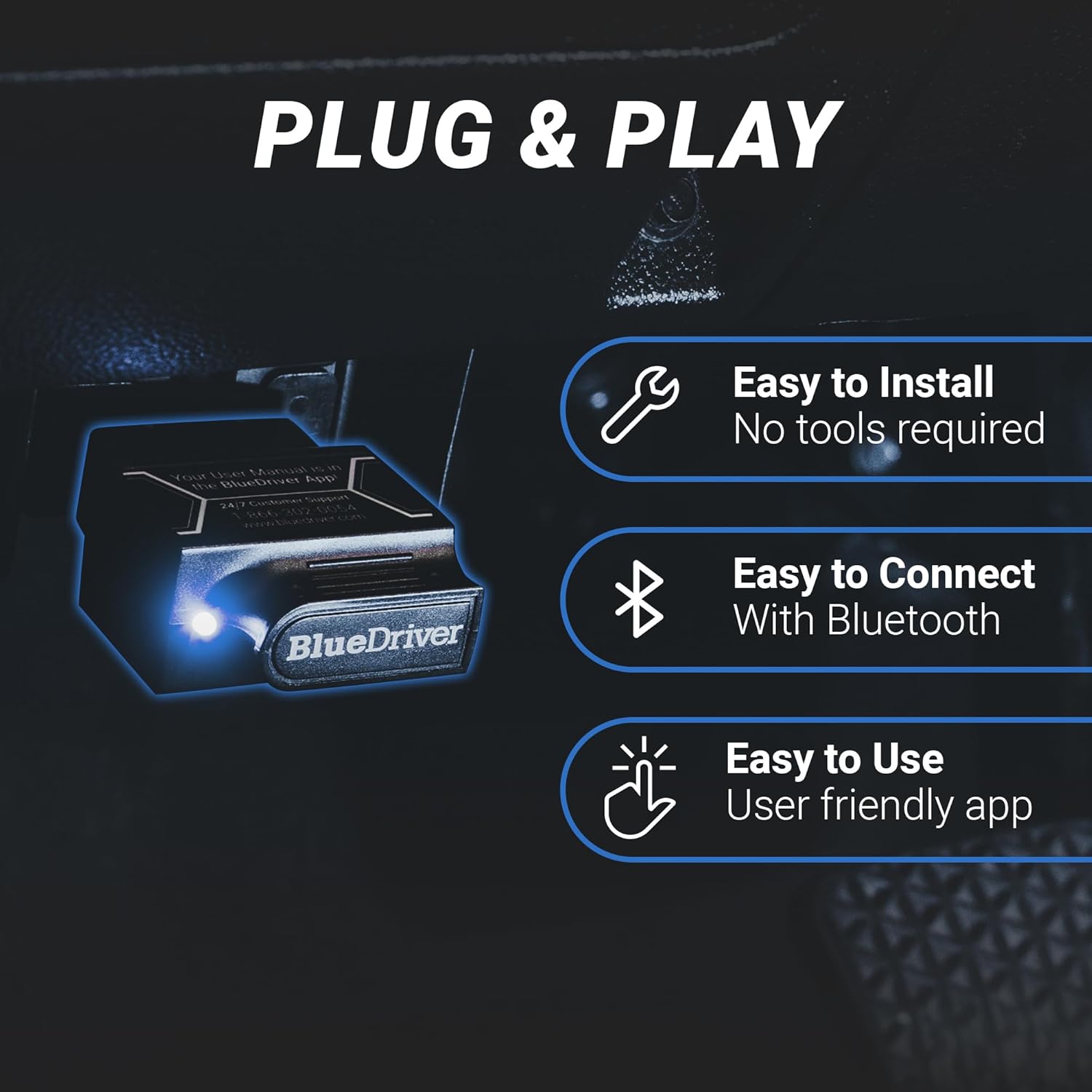 BlueDriver Bluetooth Pro OBDII Scan Tool for iPhone & Android - No Subscription Fee - OBD2 Car Scanner and Code Reader - Diagnose Check Engine, ABS, SRS, Airbag & 7000+ Issues on Vehicles 1996+ - Image 8