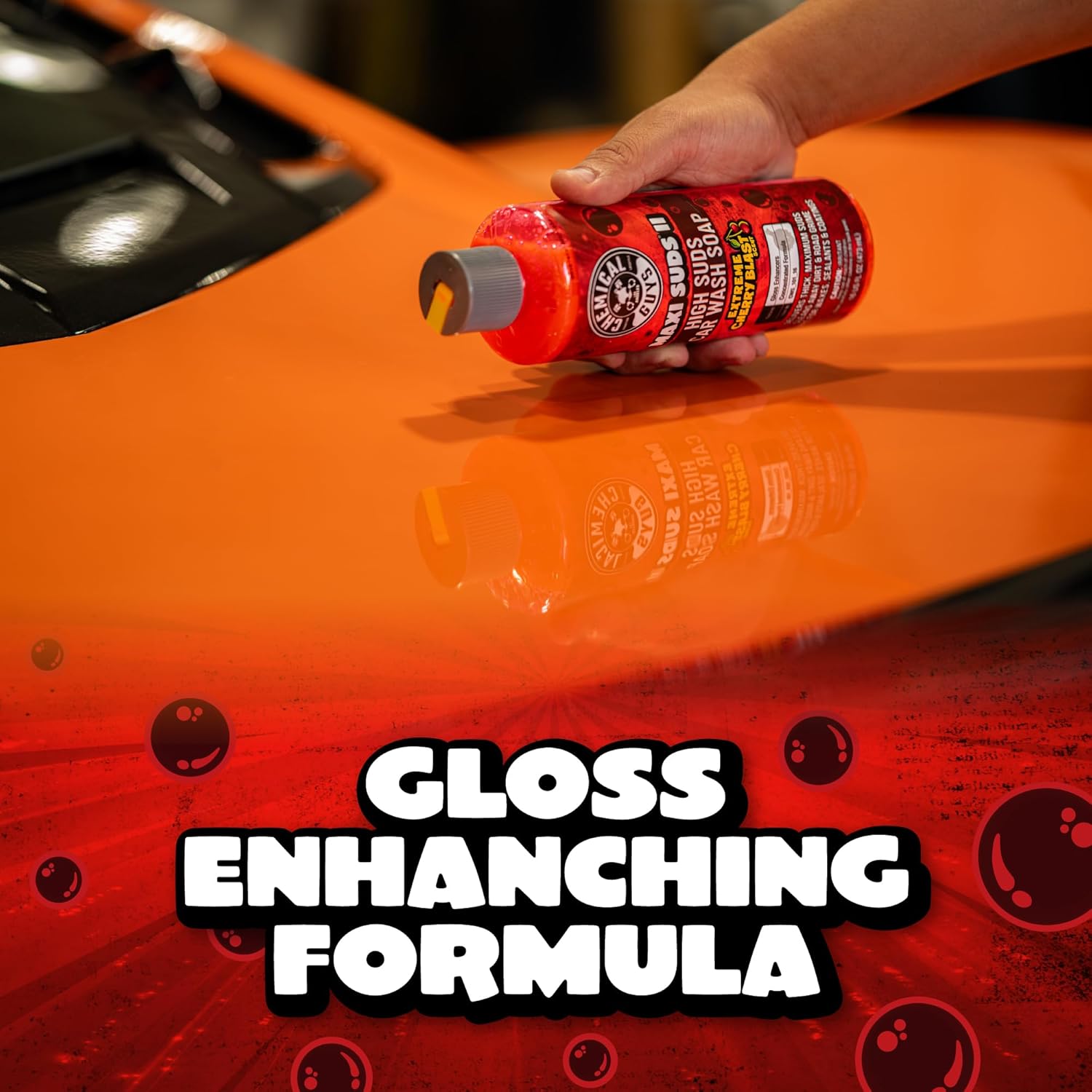 Chemical Guys Maxi Suds II Foaming Car Wash Soap – High Foam Car Wash Soap, Cherry Scent Shampoo and Gloss Booster for Foam Cannons, Guns or Buckets – Gentle, Safe for Trucks, SUVs, and RVs, 64 oz - Image 4
