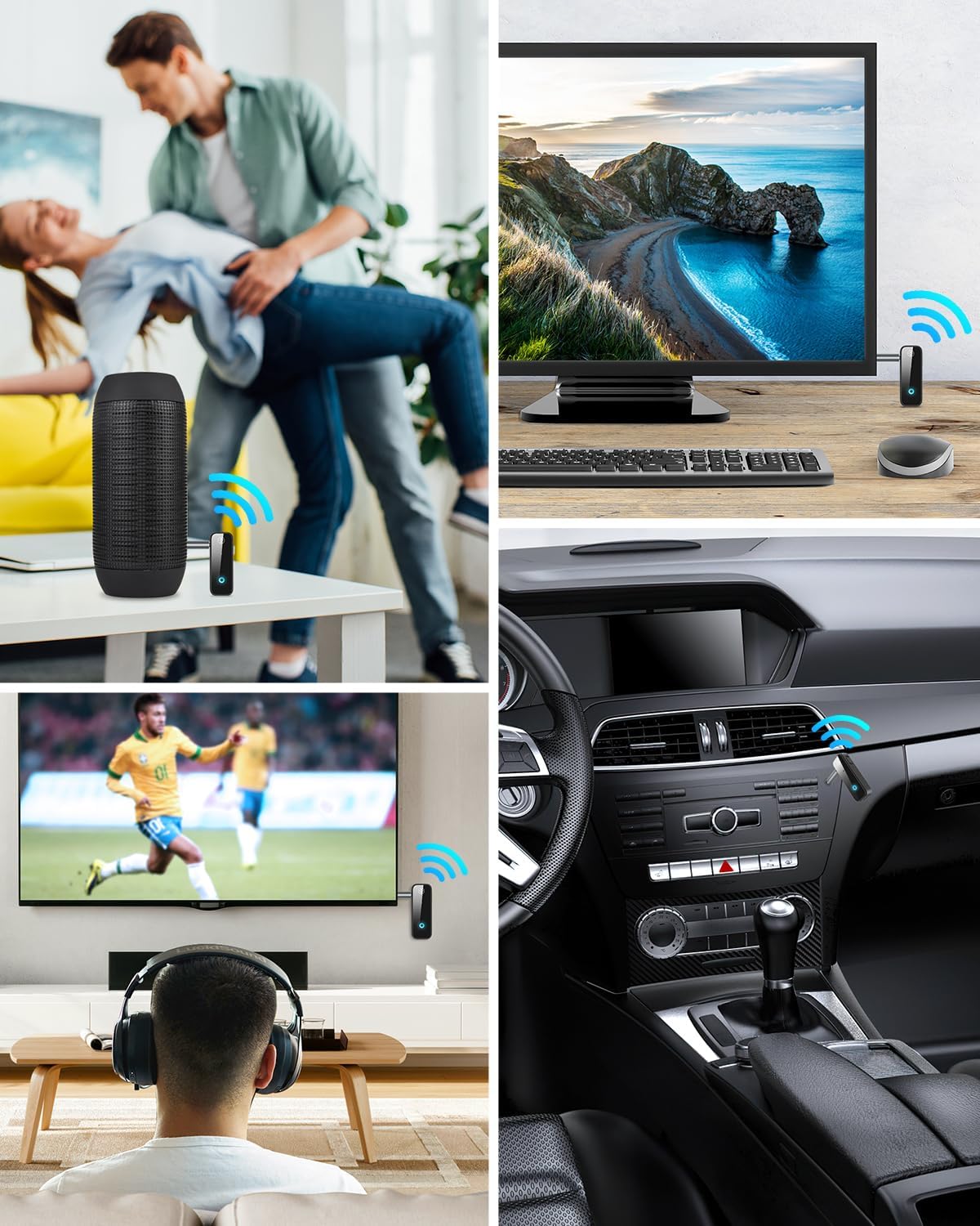 (Upgraded) Ankilo Aux Bluetooth 5.4 Adapter for Car, 2 in 1 Bluetooth Receiver Transmitter, Suitable for Cars, TV, Speakers, Stereo Systems and Headphones - Image 8