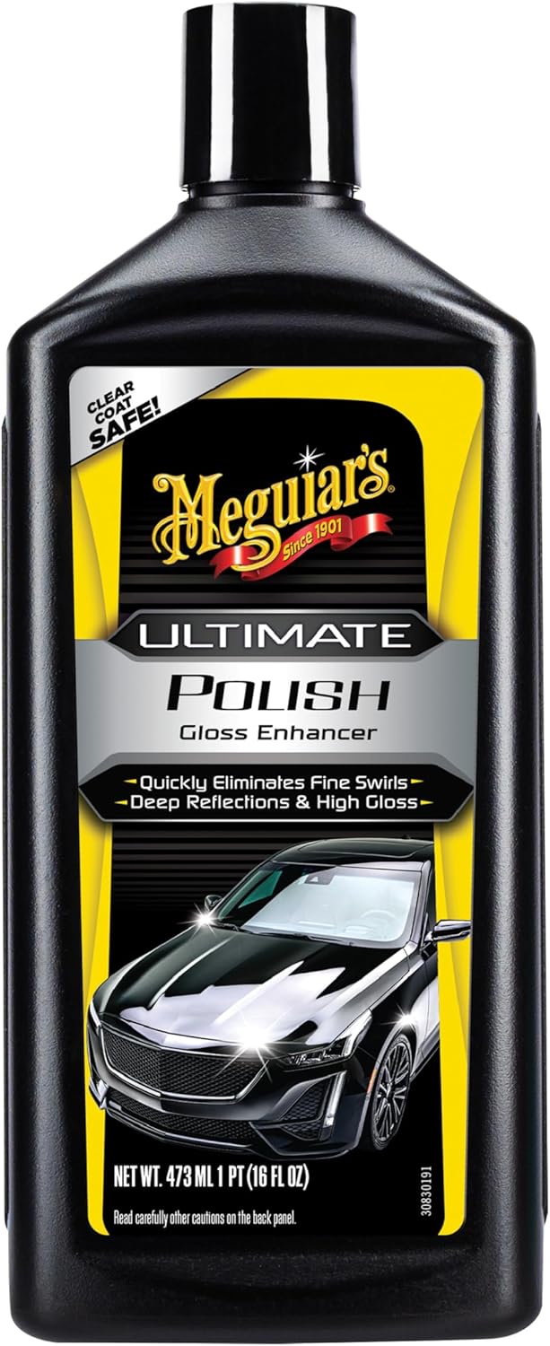 Meguiar’s Ultimate Polish – High-Gloss Polish for a Show Car Shine – Permanently Removes Light Swirls to Produce a Deep, Wet Reflection with a High Gloss Shine - Easy to Use, 16 Oz - Image 4