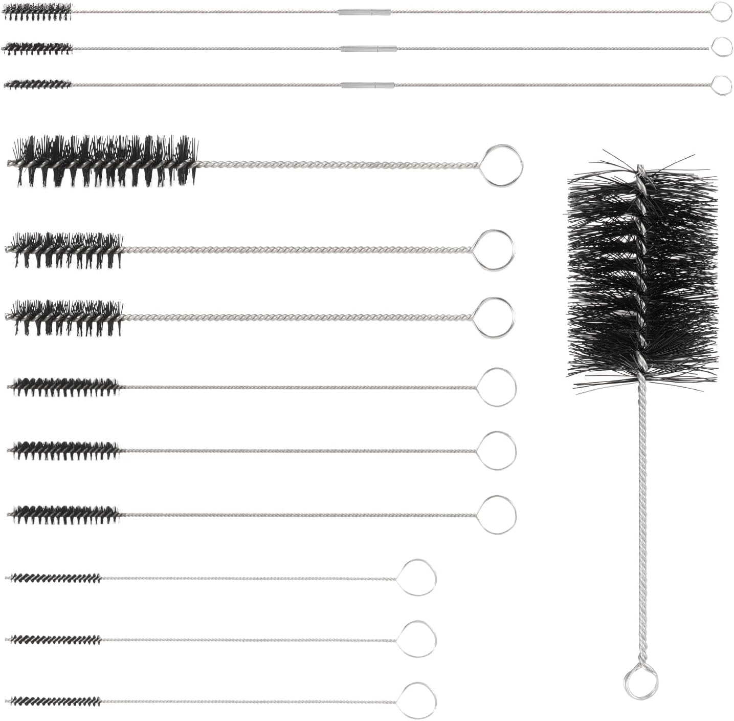 12 Pcs 61820 Car Engine Cleaning Detailing Brush Kit - Motor Engine Alternators Bay Stainless Steel Wire Brass Nylon Polishing and Cleaning Brush Set Tool