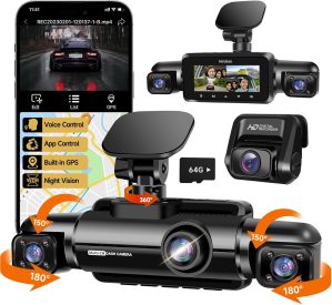 Neideso 360° Dash Cam Front and Re...