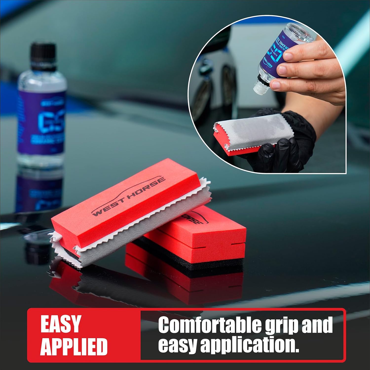 6PCS Ceramic Coating Applicator Sponge Blocks + 12PCS Suede Cloth – Premium Car Detailing Kit for Paint Protection, Wax & Nano Coating Application - Image 5