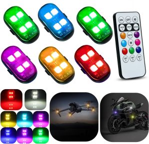 Upgrade 6PCS Wireless 4-LED Strobe ...