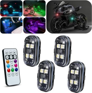 Upgraded 4PCS Wireless LED Strobe L...