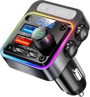 Nulaxy 54W Bluetooth 5.3 Car Adapte...