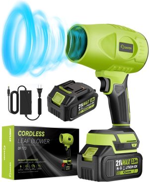Saker Cordless Leaf Blower Portable...