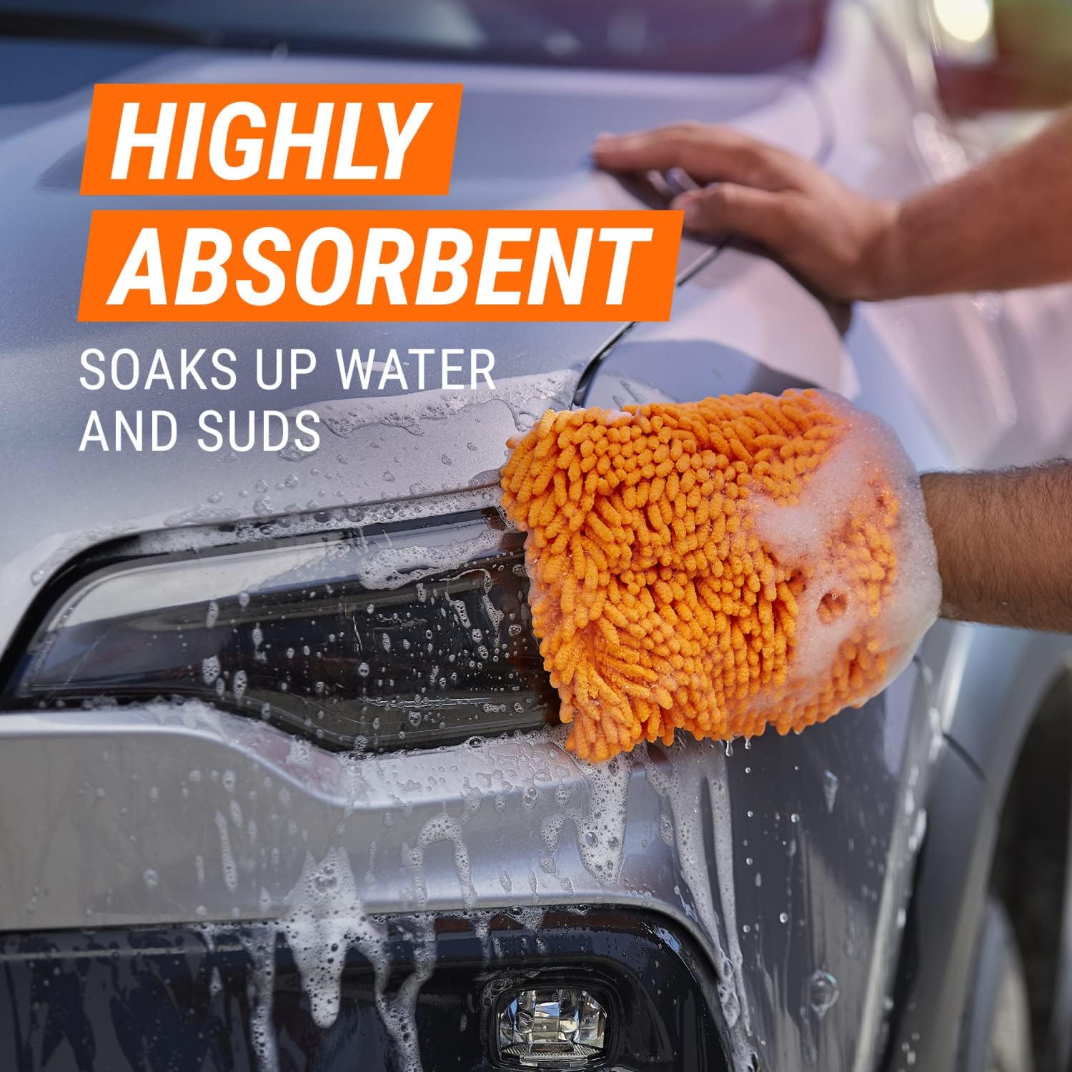 Armor All Microfiber Car Wash Mitt, Car Wash Glove for Clean Cars, Trucks, Motorcycles, 2 Each - Image 7