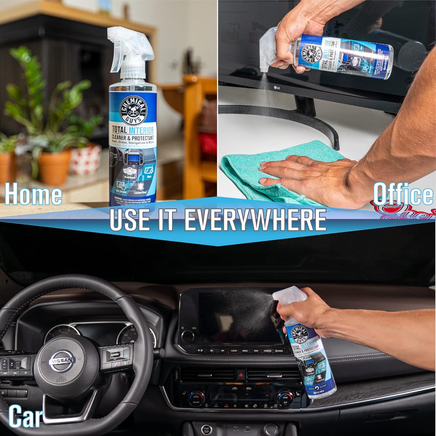 Chemical Guys Total Interior Cleaner & Protectant – Chemical Guys Interior Cleaner, Cleans & Protects Leather, Vinyl, Plastic, Rubber, Glass with a Streak-Free Finish — 16 Fl Oz (Pack of 2) - Image 4