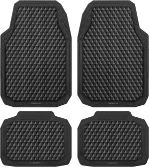CAR PASS Black Rubber Car Mats, All...