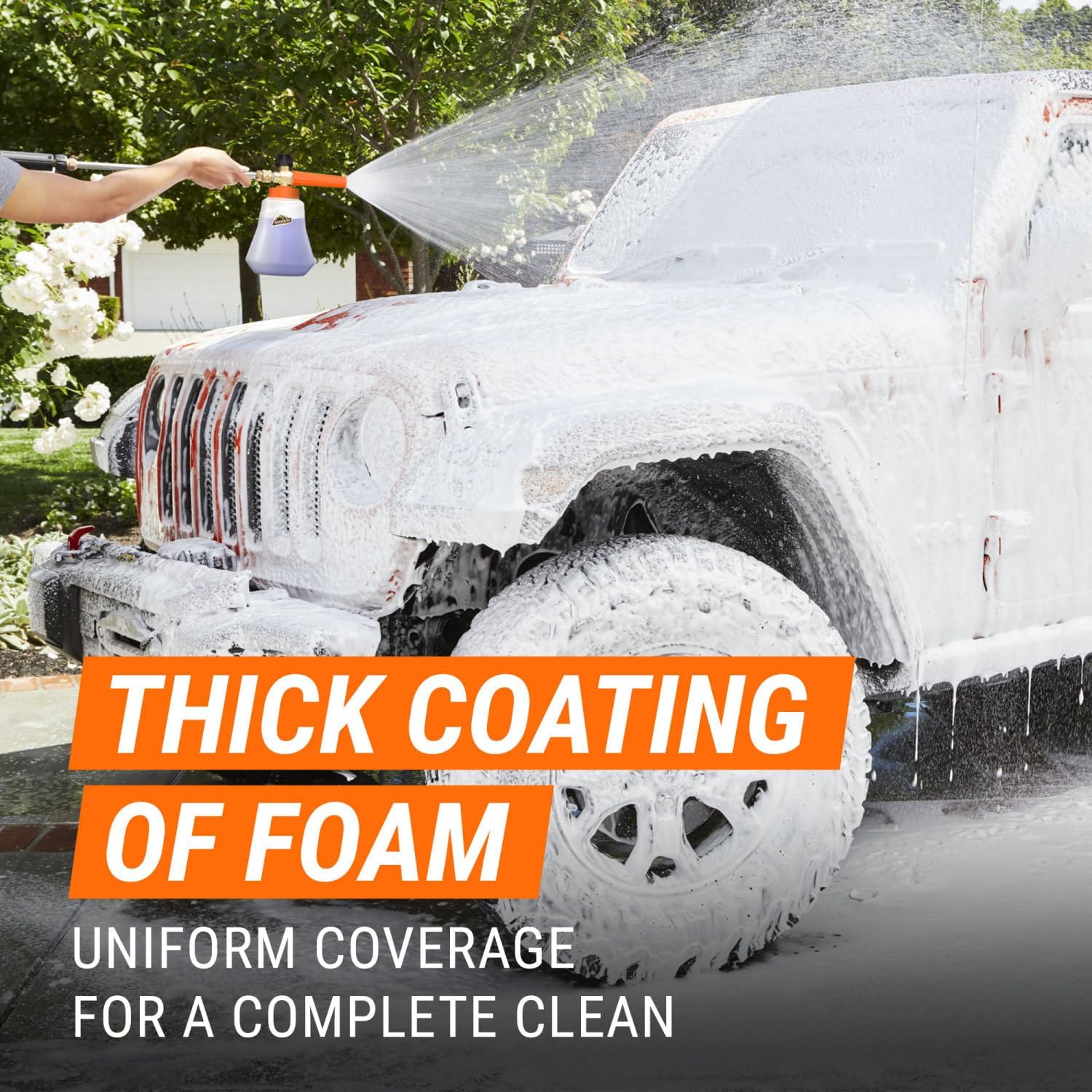 Armor All 2-in-1 Foam Cannon Kit, Car Cleaning Kit Connects to Power Washers and Garden Hoses for Vehicle Cleaning, Includes Foam Cannon, Foam Applicator and Ergonomic Adaptor, 1 count - Image 7