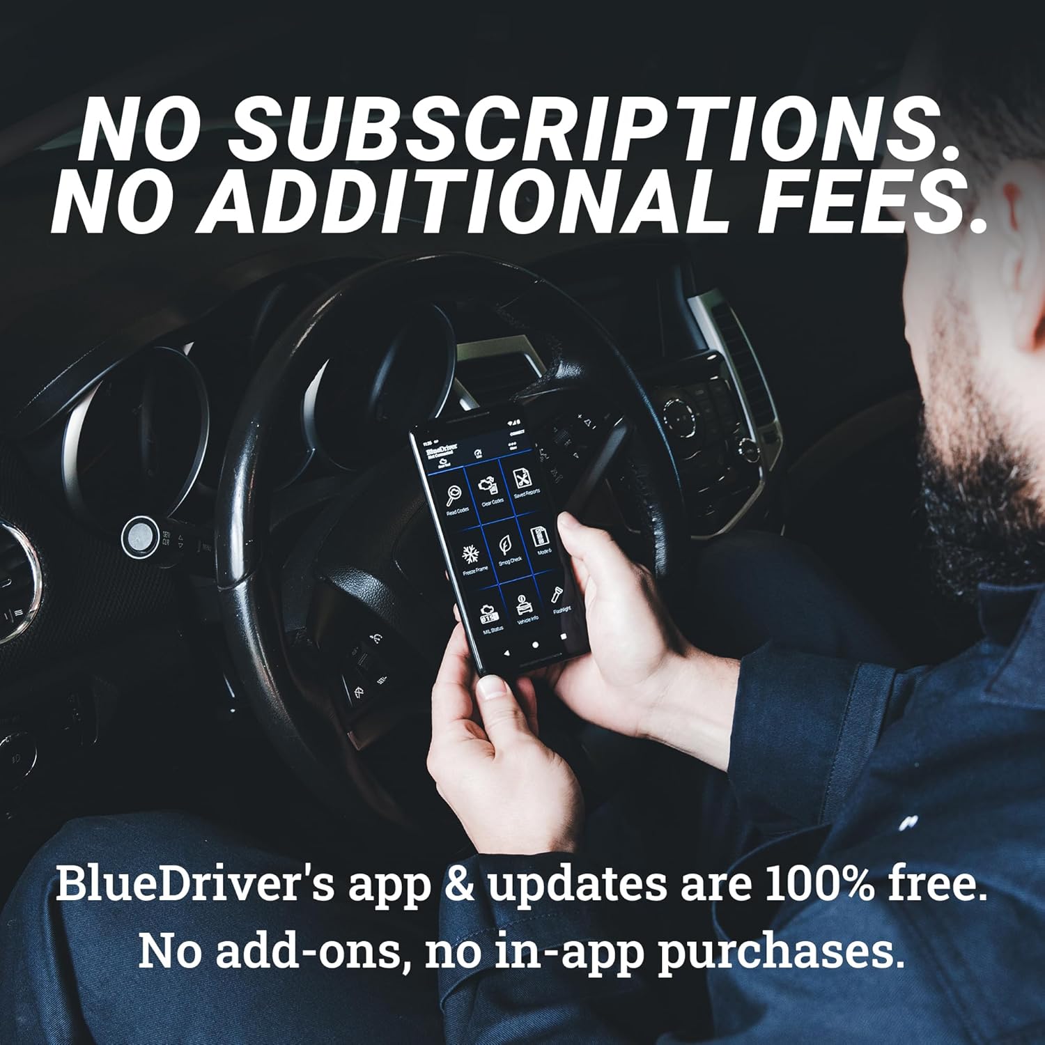 BlueDriver Bluetooth Pro OBDII Scan Tool for iPhone & Android - No Subscription Fee - OBD2 Car Scanner and Code Reader - Diagnose Check Engine, ABS, SRS, Airbag & 7000+ Issues on Vehicles 1996+ - Image 7