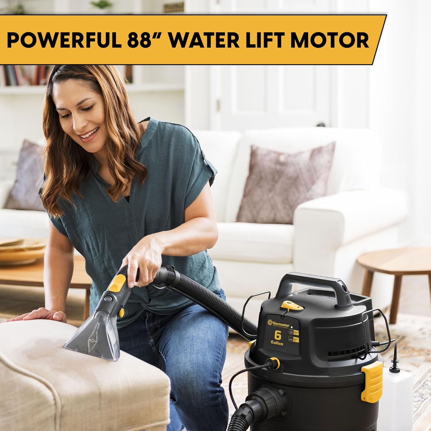 Vacmaster VK609PFR 0201 6 Gallon 5.5 Peak HP 3-in-1 Wet/Dry/Upholstery Shampoo Vacuum Cleaner - Image 4