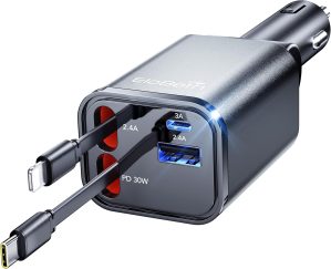 Retractable Car Charger,69W Car Pho...