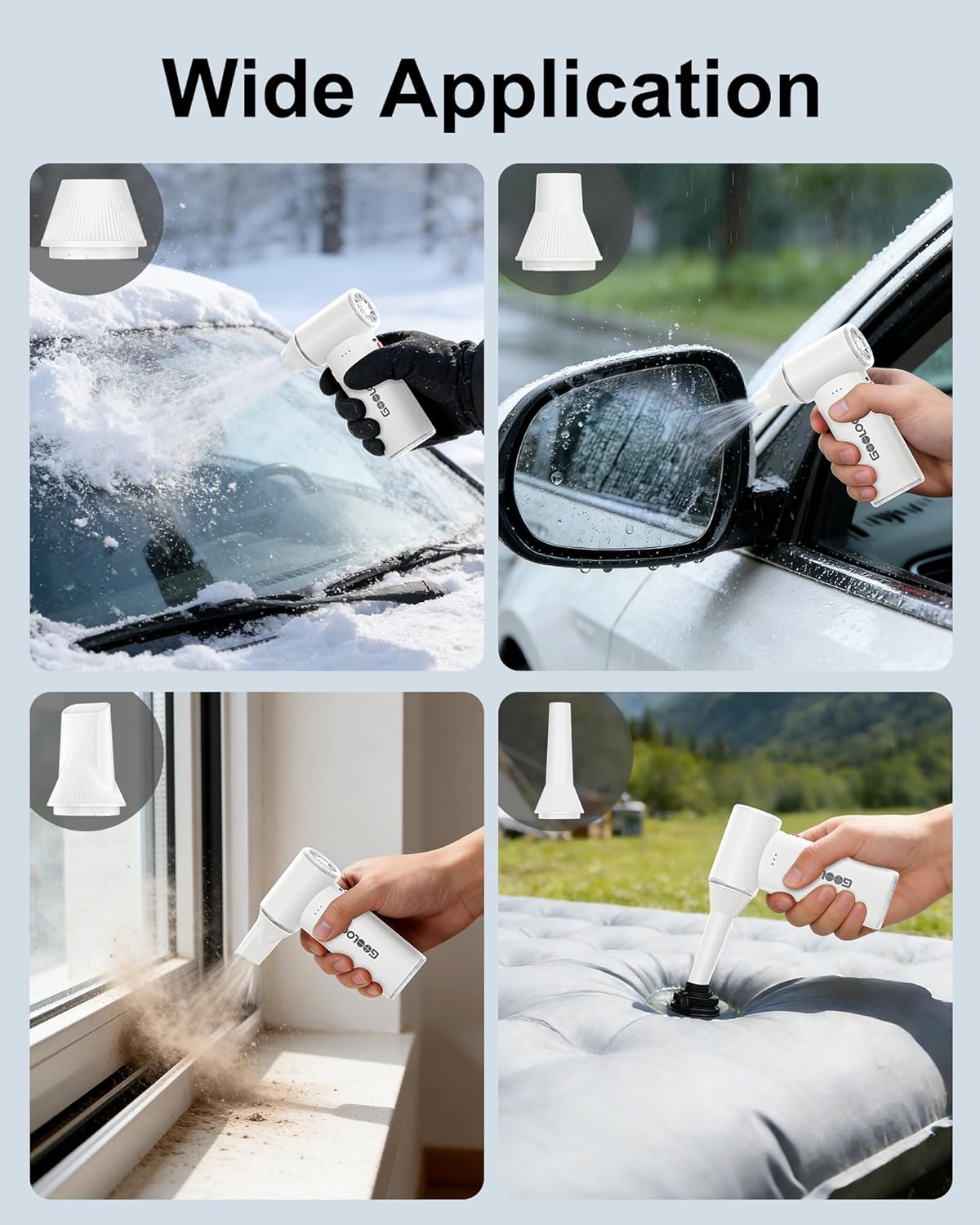 GOOLOO F3 Electric Air Duster- 150000RPM 52m/s Super Power Car Duster, Variable Speed Air Duster Rechargeable with Fast Charging, Mini Dust Blower for Computer, Keyboard, House, Outdoor and Car - Image 5