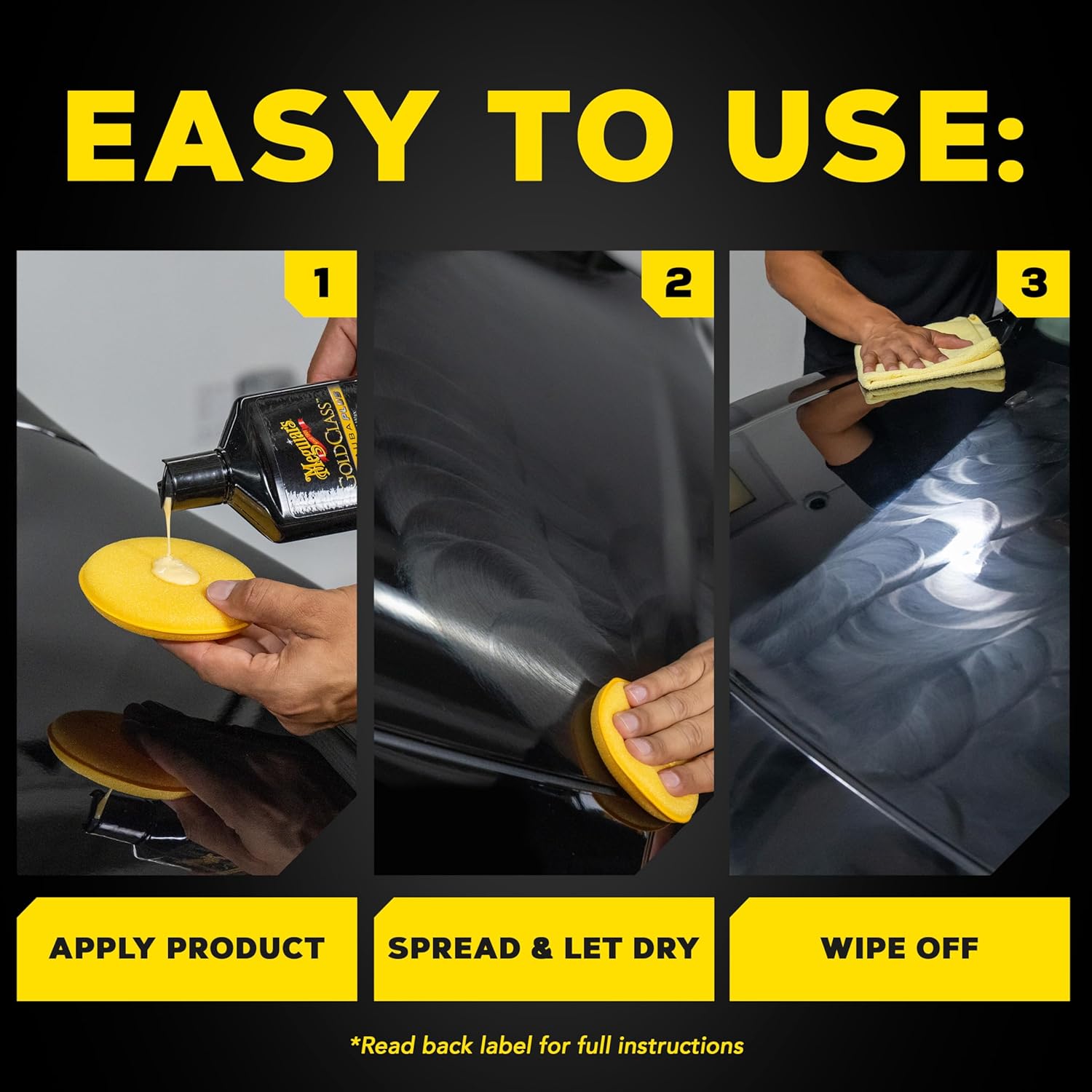 Meguiar's Gold Class Carnauba Plus Premium Liquid Wax Kit, Car Detailing Kit with a Pure Carnauba Wax Blend and a Foam Applicator Pad for Keeping Glossy Paint Protected Like a Pro, 16 Oz Bottle - Image 7