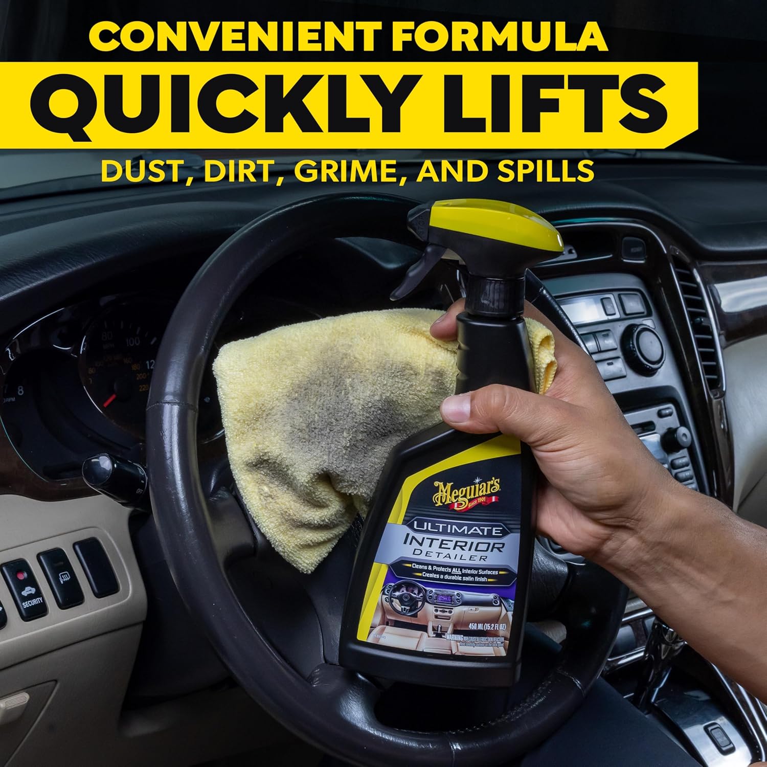 Meguiar's G16216 Ultimate Interior Detailer, Protects Interior Surfaces from Dirt and Grime, Leaves Your Surfaces Protected from UV Rays and Giving It a Lasting Finish, 15.2 Oz Spray Bottle - Image 8