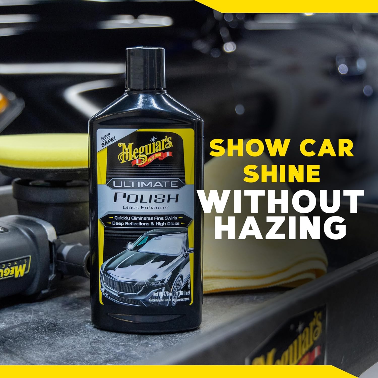 Meguiar’s Ultimate Polish – High-Gloss Polish for a Show Car Shine – Permanently Removes Light Swirls to Produce a Deep, Wet Reflection with a High Gloss Shine - Easy to Use, 16 Oz - Image 10