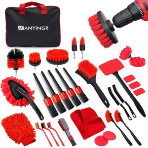 32Pcs Red Car Detailing Kit – Bru...