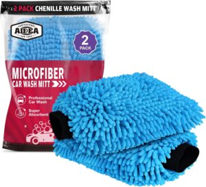 AIDEA Car Wash Mitt Microfiber-2PK,...