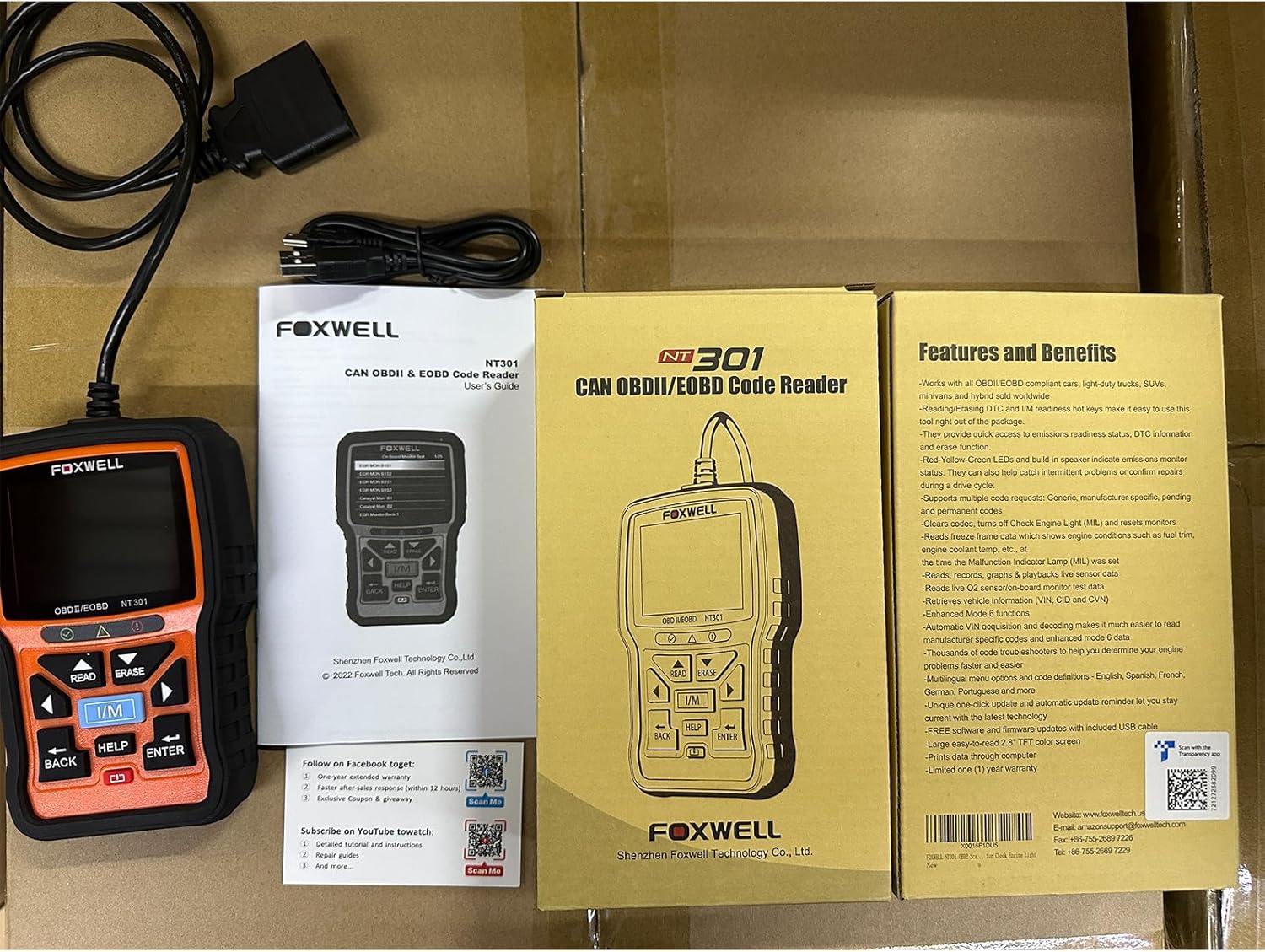 FOXWELL NT301 OBD2 Scanner Live Data Professional Mechanic OBDII Diagnostic Code Reader Tool for Check Engine Light - Image 8