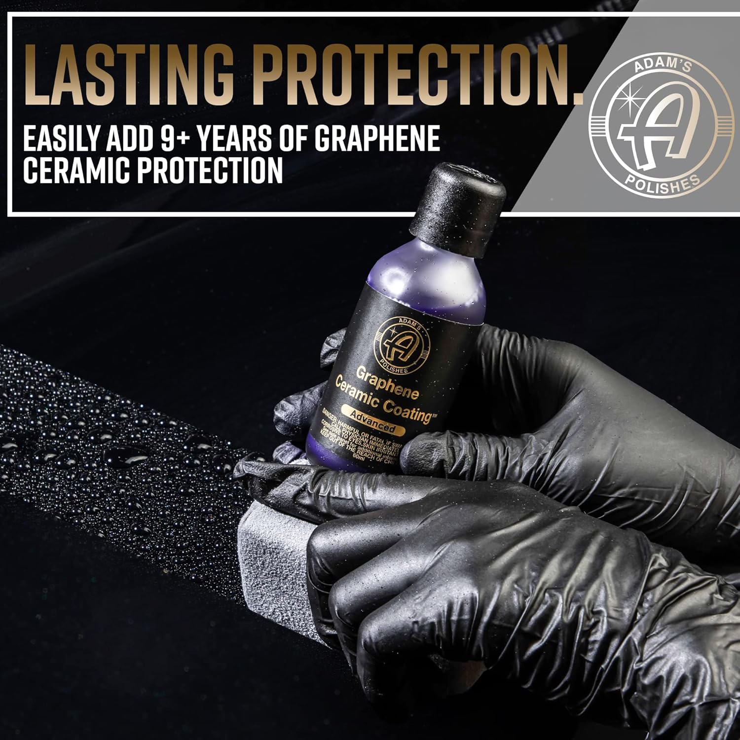 Adam's Advanced Graphene Ceramic Coating (Standard Kit) - 10H Graphene Coating for Auto Detailing, 9+ Years of Car Protection & Patented UV Technology - Image 5